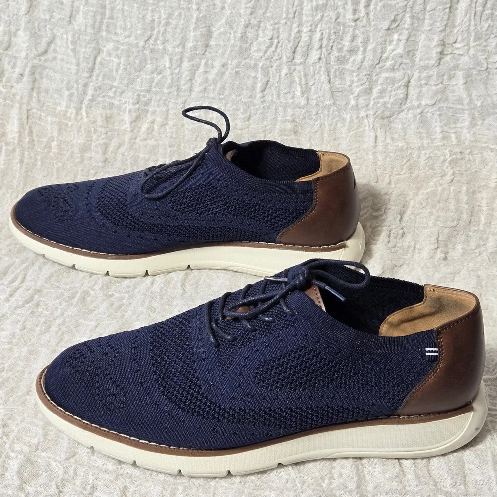 Nautica Knit Oxfords Men's Size 12 M Lace Up Navy Blue Lightweight Preppy Casual